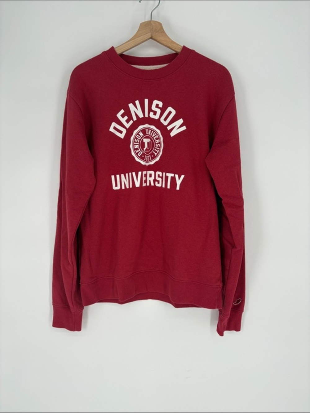 🥑 League Denison University Crewneck Sweatshirt with White Print